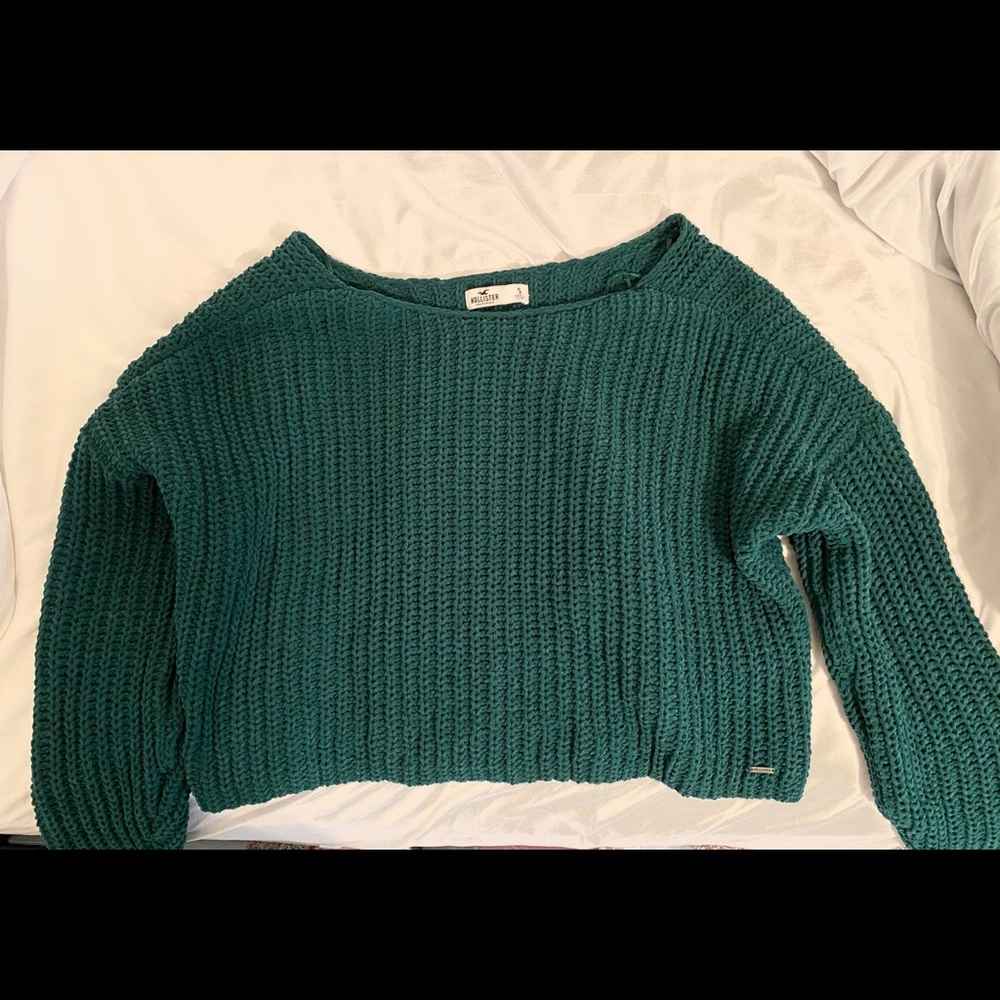 Hollister Green Chenille Sweater